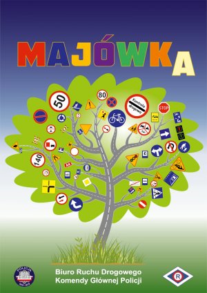 Plakat przedstawia drzewo, na którym zamiast liści umieszczone są znaki drogowe