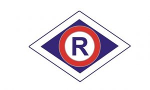 symbol graficzny w kształcie rombu z wpisaną literą R
