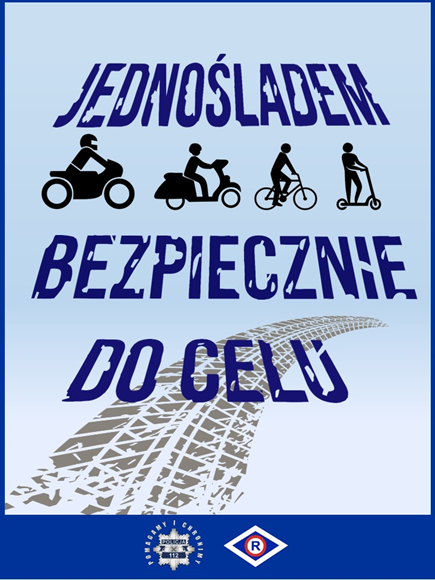 Infografika akcji "Jednośladem bezpiecznie do celu"